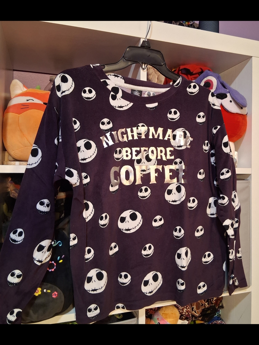 Disney Purple 'Nightmare Before Coffee' Long Sleeve Top